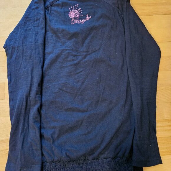 Navy blue shirt Desigual with colored designs - Picture 5 of 6